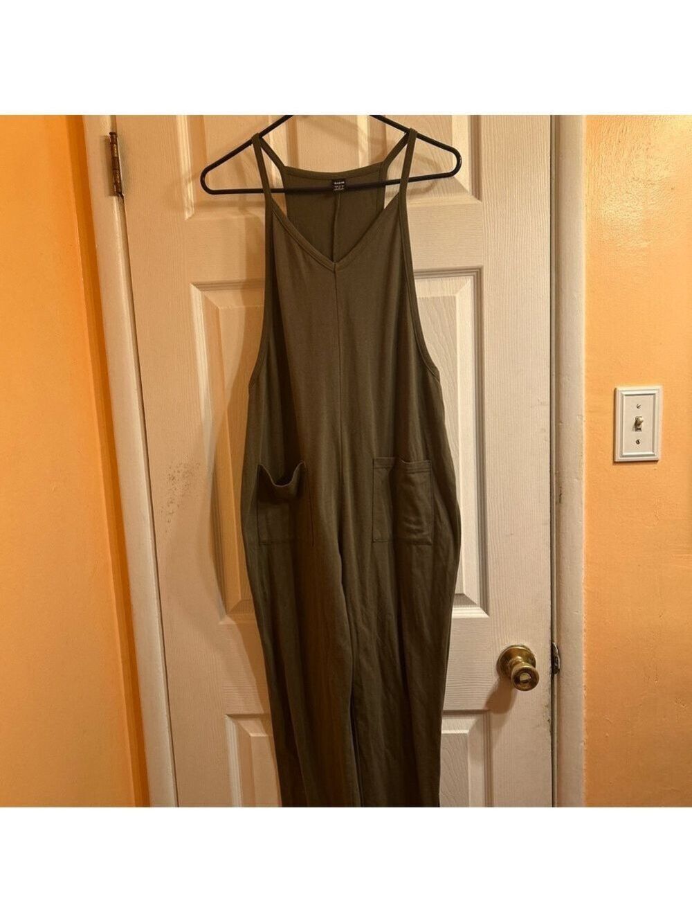 Olive Green Sleeveless Jumpsuit